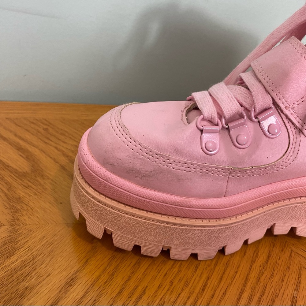 Jeffrey‎ Campbell Pink Platform Sneakers Shoes Sz 7 - Picture 4 of 13